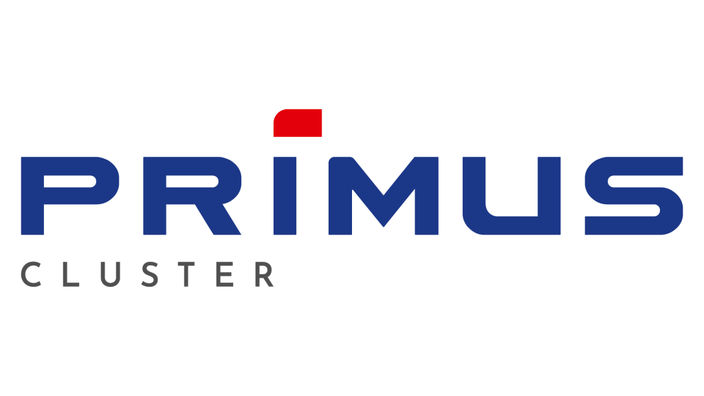 Logo du Cluster PRIMUS bleu pour contraste blanc